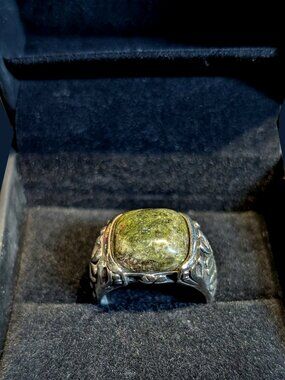 Vintage Sterling Silver Connemara Marble Ireland Ring